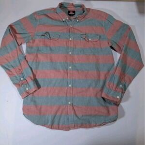 Vintage Quiksilver Shirt Mens‎ L Color Block Long Sleeve Button Up Skate Surf